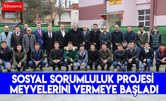 SOSYAL SORUMLULUK PROJESİ MEYVELERİNİ VERMEYE BAŞLADI