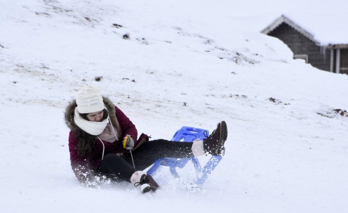 Zigana Dağı'nda kar keyfi