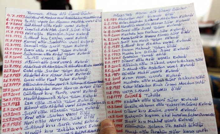 32 yıldır tuttuğu günlükle 