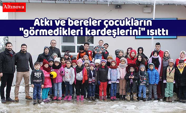 Atkı ve bereler çocukların "görmedikleri kardeşlerini" ısıttı