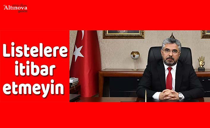 BAŞKAN AKSU'DAN AÇIKLAMA 