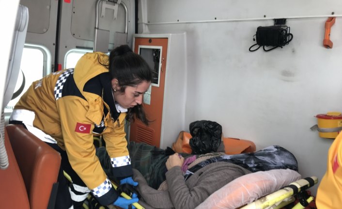 Ekipler hasta kadın için seferber oldu