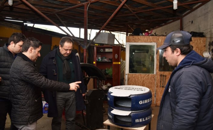 Ekonomik ömrünü tamamlamış lastikler kedi evine dönüştürülüyor