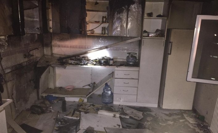 Giresun'da evde piknik tüpü patladı