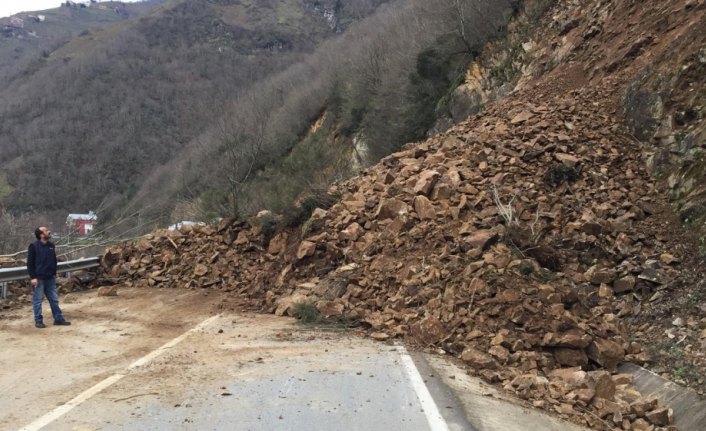 Giresun'da heyelan