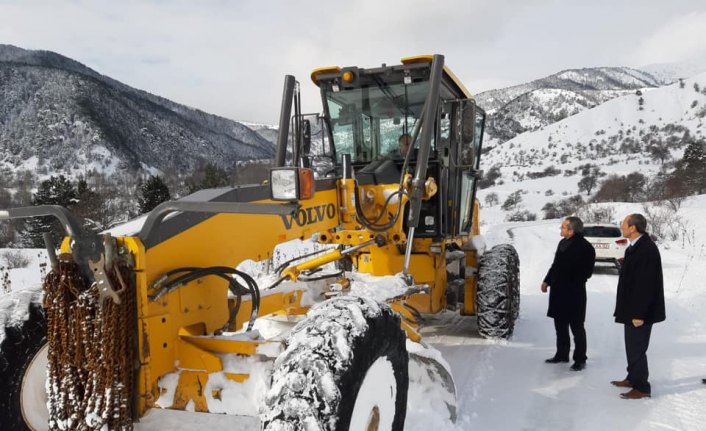 Tosya'da karla mücadele