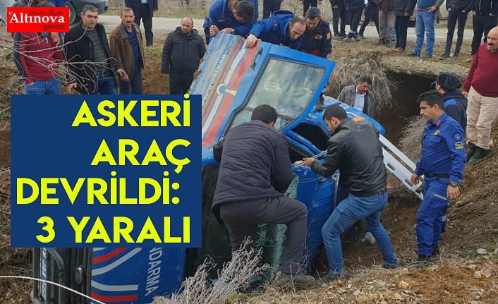 Askeri araç devrildi: 3 yaralı