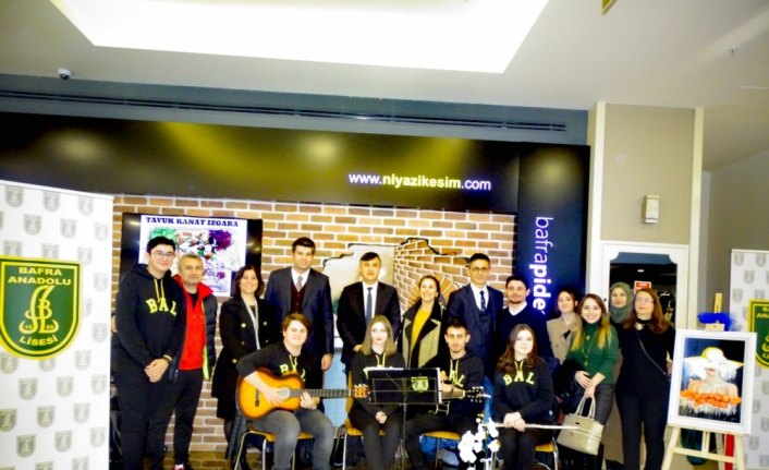 Bafra Anadolu Lisesi öğrencilerinden resim sergisi