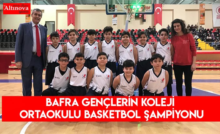 Bafra gençlerin koleji ortaokulu basketbol şampiyonu
