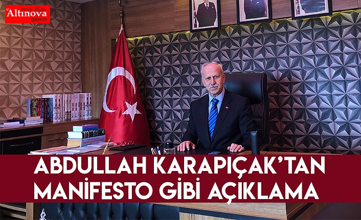 Karapıçak’tan Manifesto Gibi Açıklama