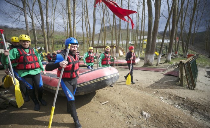 Melen Çayı'nda rafting sezonu açıldı