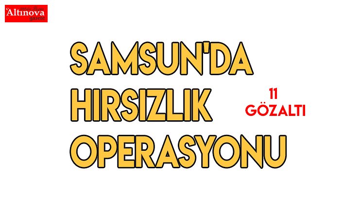 Samsun'da hırsızlık operasyonu