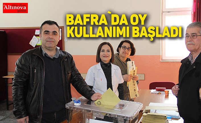 Bafra`da oy kullanımı başladı