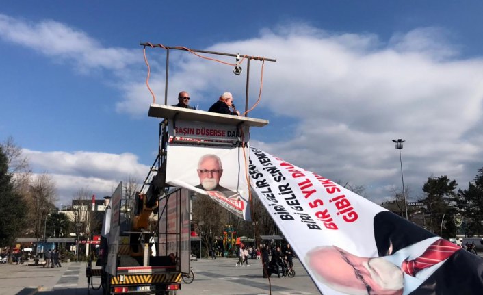 Bağımsız adaydan vinçte miting