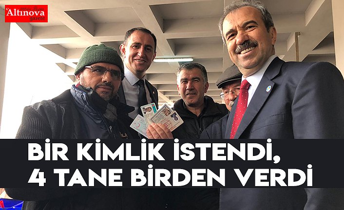 Bir kimlik istendi, 4 tane birden verdi