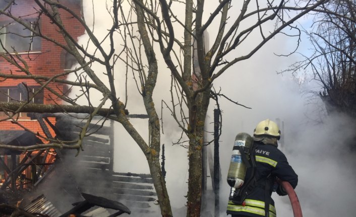 Bolu'da pansiyon yangını