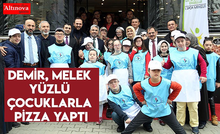 Demir, melek yüzlü çocuklarla pizza yaptı