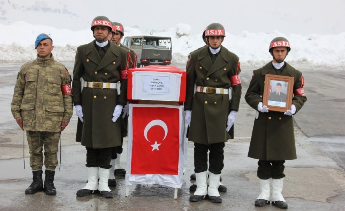Hakkari'de şehit askerler için tören