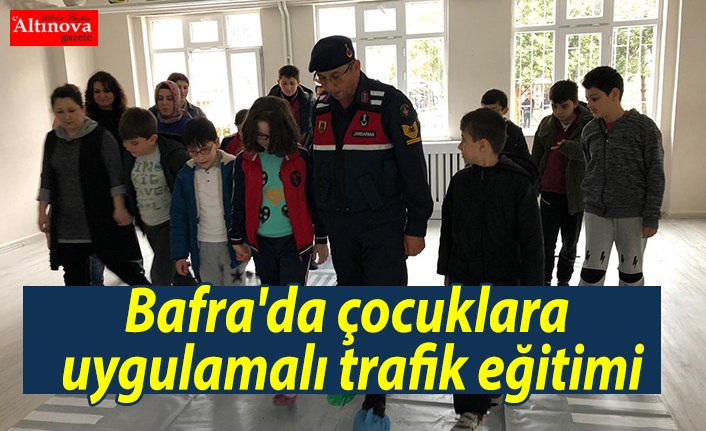 Bafra'da çocuklara uygulamalı trafik eğitimi