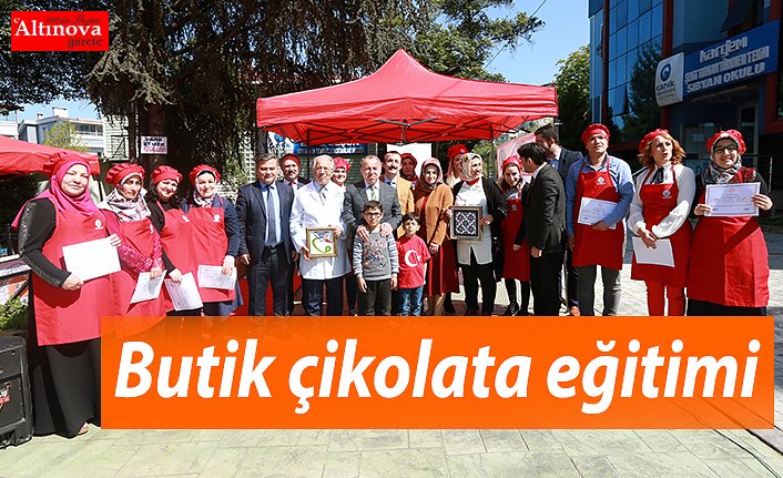 "Butik çikolata eğitimi"ni tamamlayanlar sertifikalarını aldı