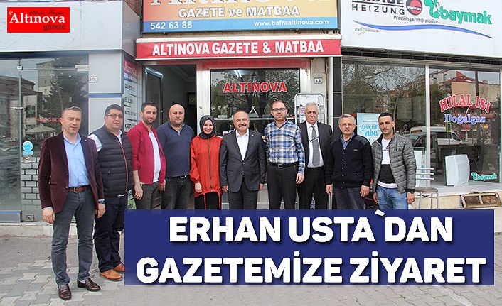 Erhan Usta`dan gazetemize teşekkür ziyareti