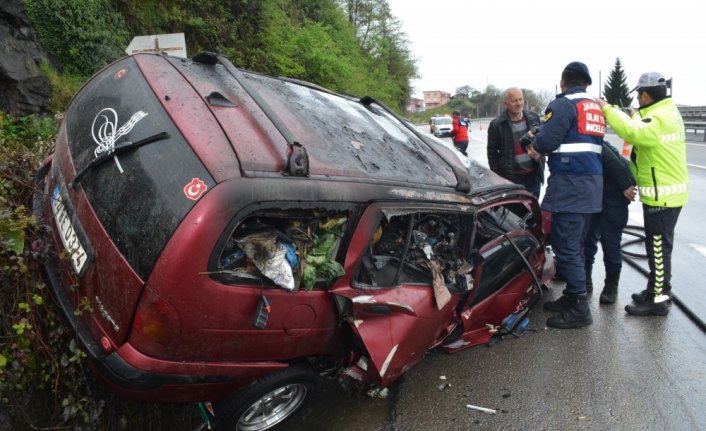 Giresun'da trafik kazası: 1 ölü, 1 yaralı