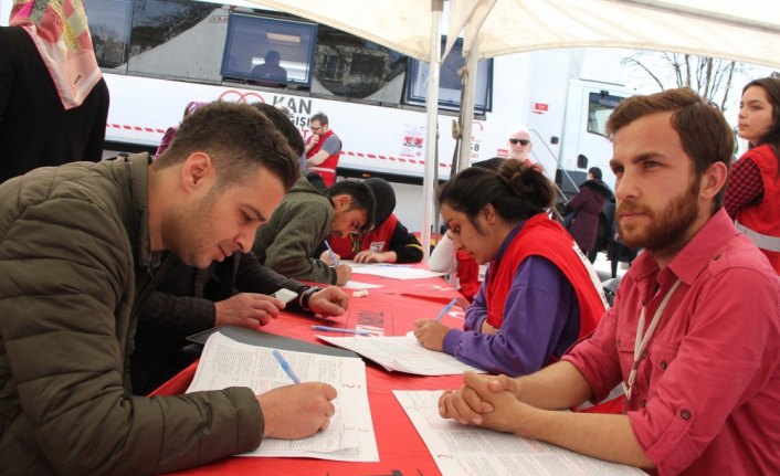 Ünye'de kan bağışına destek