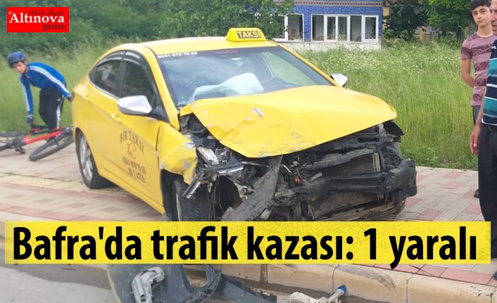 Bafra'da trafik kazası: 1 yaralı