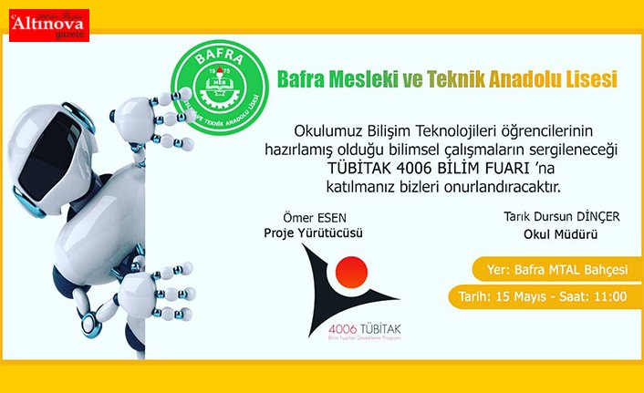 BAFRA MESLEKİ VE TEKNİK ANADOLU LİSESİNDEN "ROBOTİK KODLAMA" TEMALI BİLİM FUARI 