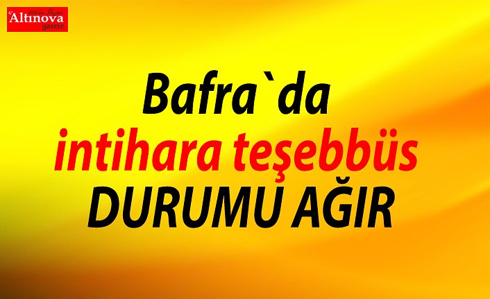 Bafra`da intihara teşebbüs