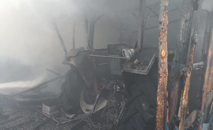 Bolu'da odunluk yangını