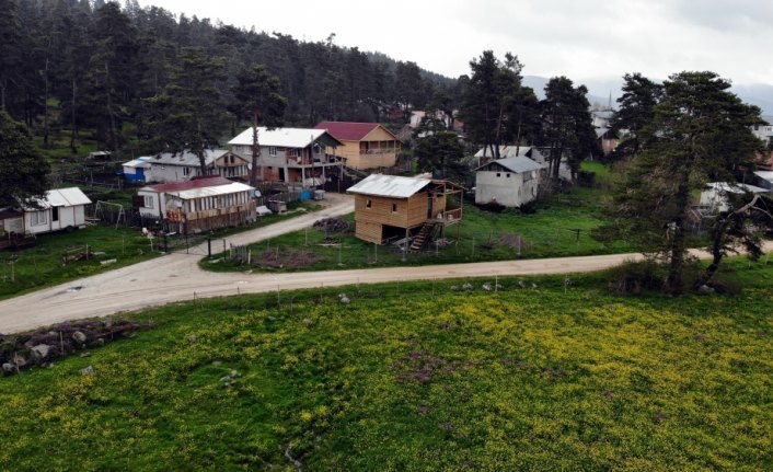 Bolu'nun yaylalarında iki mevsim bir arada yaşanıyor