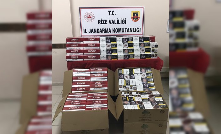 Çay kolileri içinde gümrük kaçağı sigara ele geçirildi