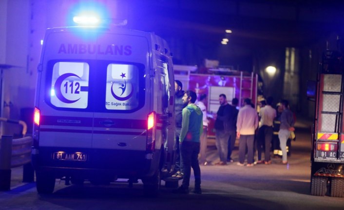 Düzce'de fındık fabrikasında yangın