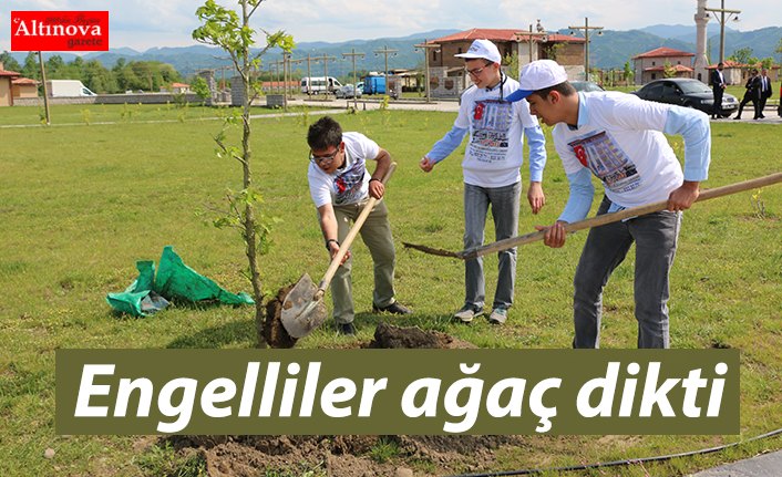 Engelliler ağaç dikti