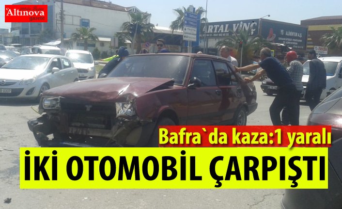 İki otomobil çarpıştı