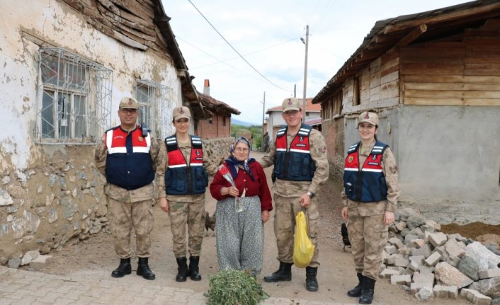 Jandarmadan annelere karanfilli kutlama