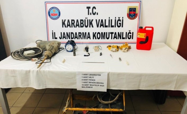 Karabük'te kaçak kazı operasyonu
