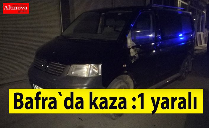 Minibüsü çarpan motosiklet sürücüsü yaralandı