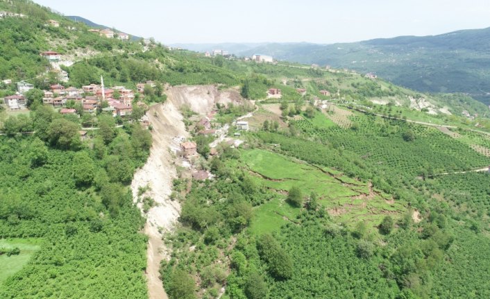 Ordu'da 31 konutun yıkıldığı heyelan