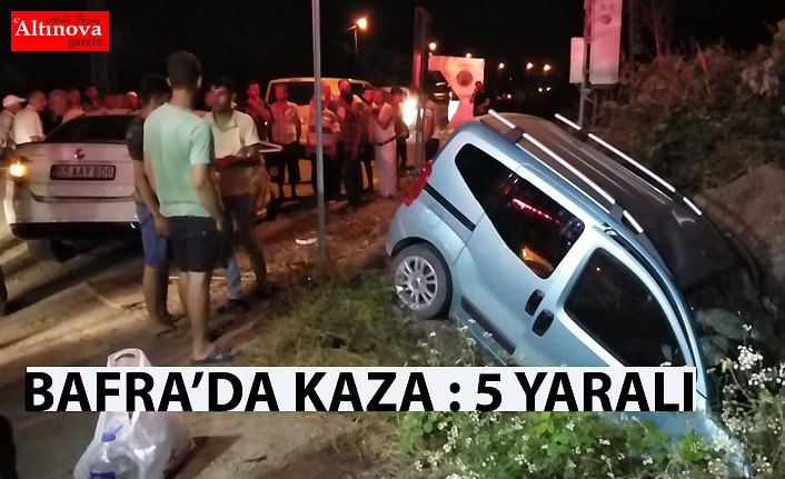 Bafra'da kaza : 5 yaralı