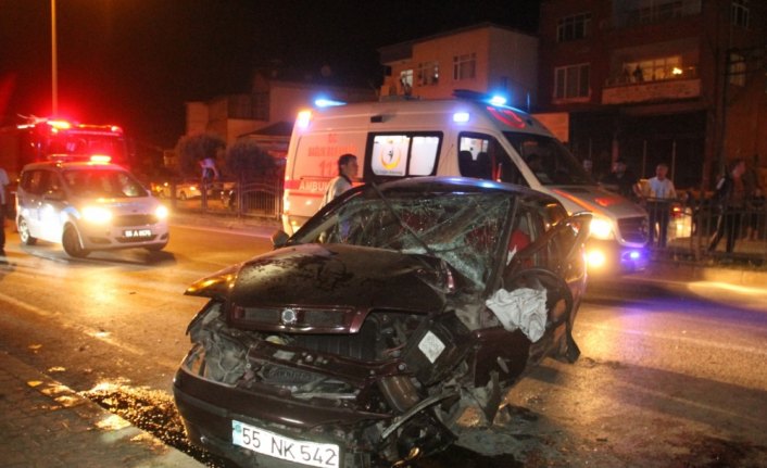 Bafra’da Trafik Kazası; 2 Yaralı