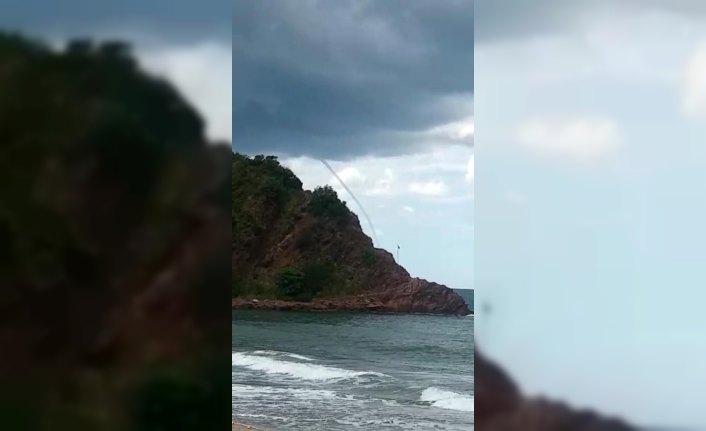 Bartın'da denizde hortum oluştu