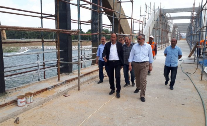 Başkan Kılıç, Çetinkaya Köprüsü çalışmalarını inceledi