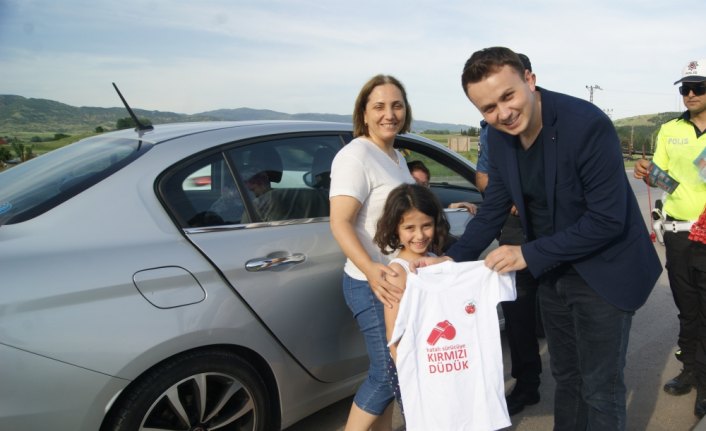 Gümüşhacıköy'de “kırmızı düdük” uygulaması