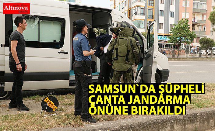 Jandarma önüne bırakılan şüpheli çanta fünyeyle patlatıldı