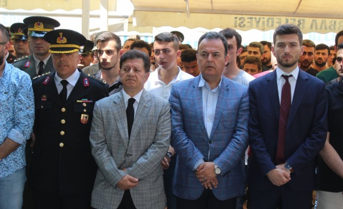 Mersin'deki trafik kazasında ölen asker için tören