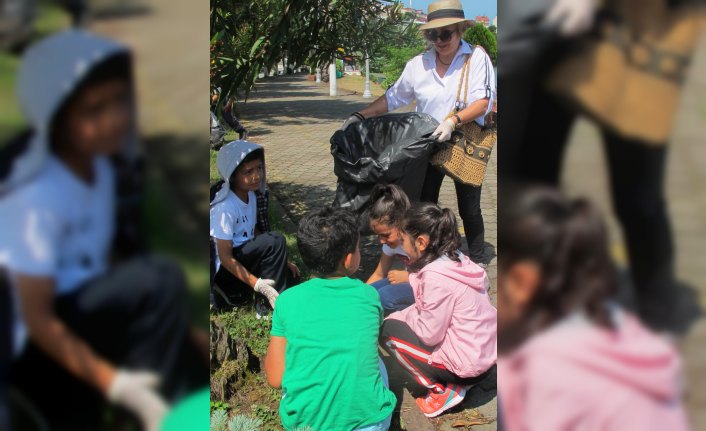 Tirebolu'da çöp toplama etkinliği