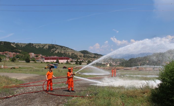 Tosya'da orman yangını tatbikatı düzenlendi