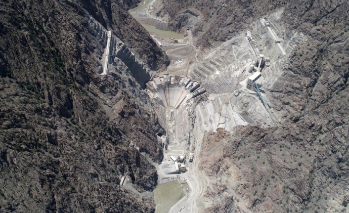 Yusufeli baraj gövdesinde yüzde 33'lük fiziki gerçekleşme